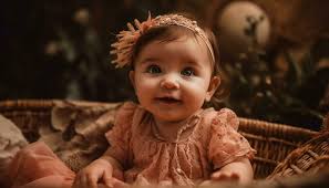 cute baby smiling full of