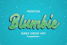 blumbie bubble cursive font