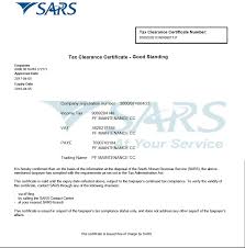 I have filed the tax return in the prescribed format and provided all the necessary documents with the return in tax office. Sars Clearance Certificate