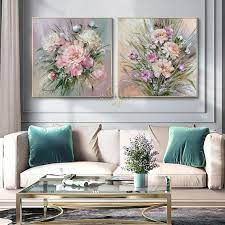 Set Of 2 Painting Fl Wall Decor For