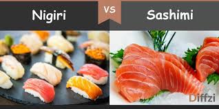 Sushi differs in taste with the addition of different ingredients, while sashimi's taste and flavor types of sushi are nigiri, gunkan, temaki, and norimaki. Mjtqr L Xj52pm