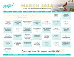 march 2024 yoga calendar uplifted yoga