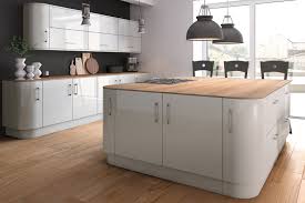 acrylic light grey high gloss kitchen