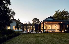 modern country home design with white