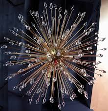 Impressive Brass Sputnik Chandelier