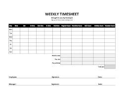 Free Time Tracking Spreadsheets Excel Timesheet Templates