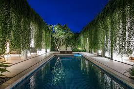 hanging gardens create a private oasis