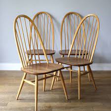 four ercol model 875 quaker dining chairs