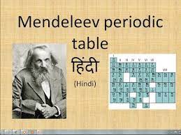 mendeleev periodic table in hindi you