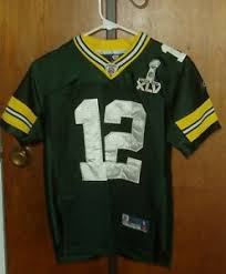 1984 mvp dan marino and the dolphins meet joe montana and the 49ers in super bowl xix. Aaron Rodgers Green Bay Packers Super Bowl Xlv Jersey Youth Small 10 12 Ebay