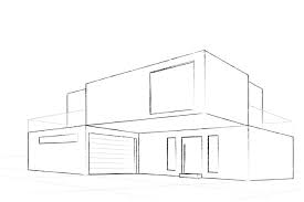 maison moderne plan architectural