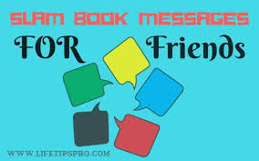 best slam book messages for friends