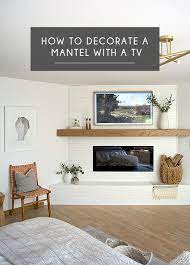 Mantel Decorating With A Tv Brepurposed