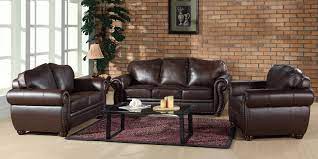 editha leatherette sofa set brown
