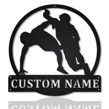 wrestling sport metal sign personalized
