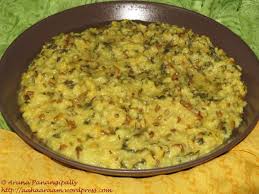 moong dal palak khichdi cooked in