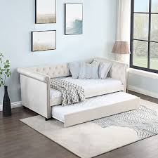Upholstered Twin Size Daybed W Trundle