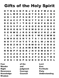 gifts of the holy spirit word search