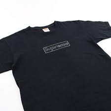 Say it loud, or the tee will do the talking. Supreme X Kaws Box Logo Tee Black Sarugeneral