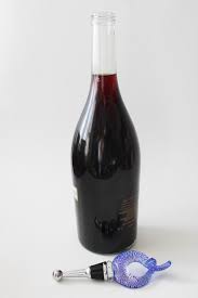 Art Glass Wine Bottle Stopper Cobalt