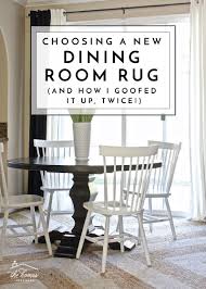 choosing a new dining room rug and how