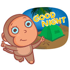 little monkey cartoon say good night