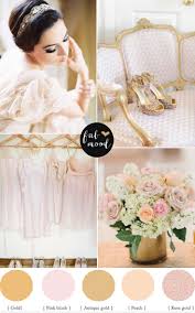 rose gold blush and gold colour palette