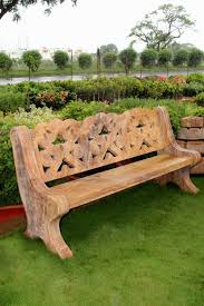 Hand Carved Modern Garden Benches With