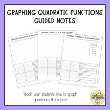 Graphing Quadratic Functions Guided