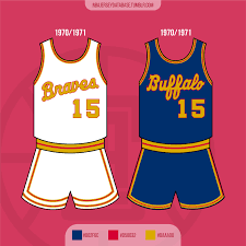 Celebrate the braves' uniform history by owning a piece of history: Buffalo Braves 1970 1971 Record 22 60 27 Nba Jersey Database