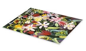 carpet of flowers print by august macke