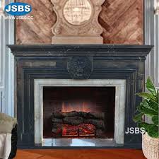 Black Fireplace Mantel Marble