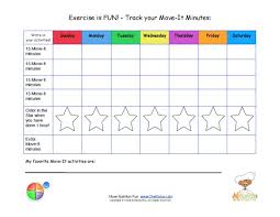 Printable Write In Daily Activity Tracking Sheet Move It