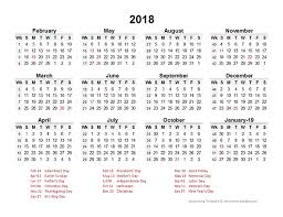 2018 Accounting Period Calendar 4 4 5 Free Printable Templates