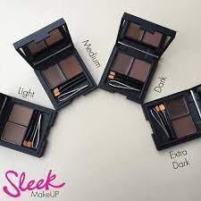 sleek makeup brow kit with tweezers and