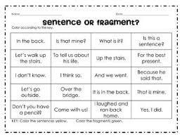 Complete Sentence Or Fragment Classroom Pinterest Sentences