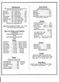 menu at choo choo bbq east ridge