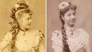 French hairstyles that were parted in the middle became trendy, while adorning one's head with flowers also gained. Gorgeous Braided Hairstyles From The Victorian Era