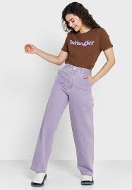 wrangler men purple high waist jeans