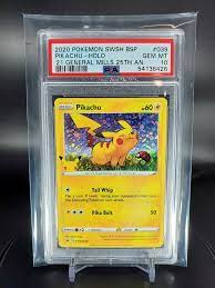 Ex pokemon 25th anniversary promo pikachu stamped holo swsh039 general mills $$ $3.77 + $0.71 shipping + $0.71 shipping + $0.71 shipping. Auction Prices Realized Tcg Cards 2020 Pokemon Swsh Black Star Promo Pikachu Holo 2021 General Mills 25th Anniversary