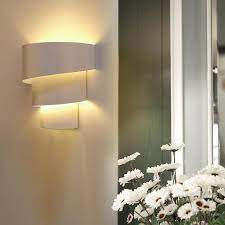 Lamqee 1 Light White Indoor Spiral Wall Sconce Iron Decorative Wall Lamp For Bedroom Aisle Staircase Balcony