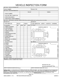 vehicle inspection checklist templates