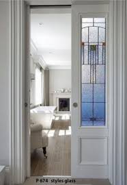 Pocket Doors With Stained Glass Panels