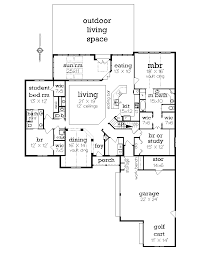 One Story Home Plan With Sunroom 4746