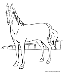 Character cartoon horse with a long mane. Horse Coloring Pages Sheets And Pictures