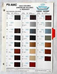 1979 Amc And Jeep Dupont Color Paint Chip Chart All Models