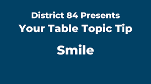 table topics tip smile you