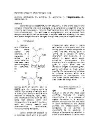 Synthesis Of Aspirin Pdfcoffee Com