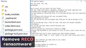 remove reco ransomware virus decryptor