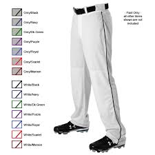 Alleson 605wlby Youth Baseball Pants With Piping